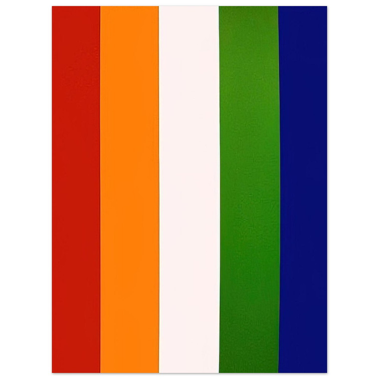Ellsworth Kelly  Red Orange White Green Blue Aluminum Print