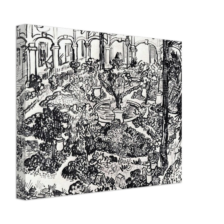 Vincent van Gogh  The Courtyard of the Hospital at Arles Canvas