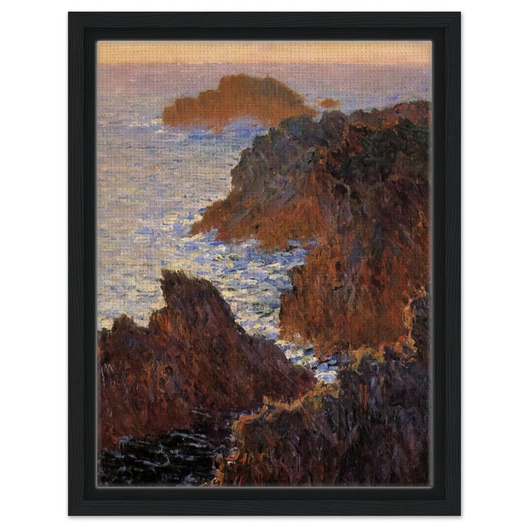 claude monet  Rocks at BelleIle PortDomois Framed Canvas