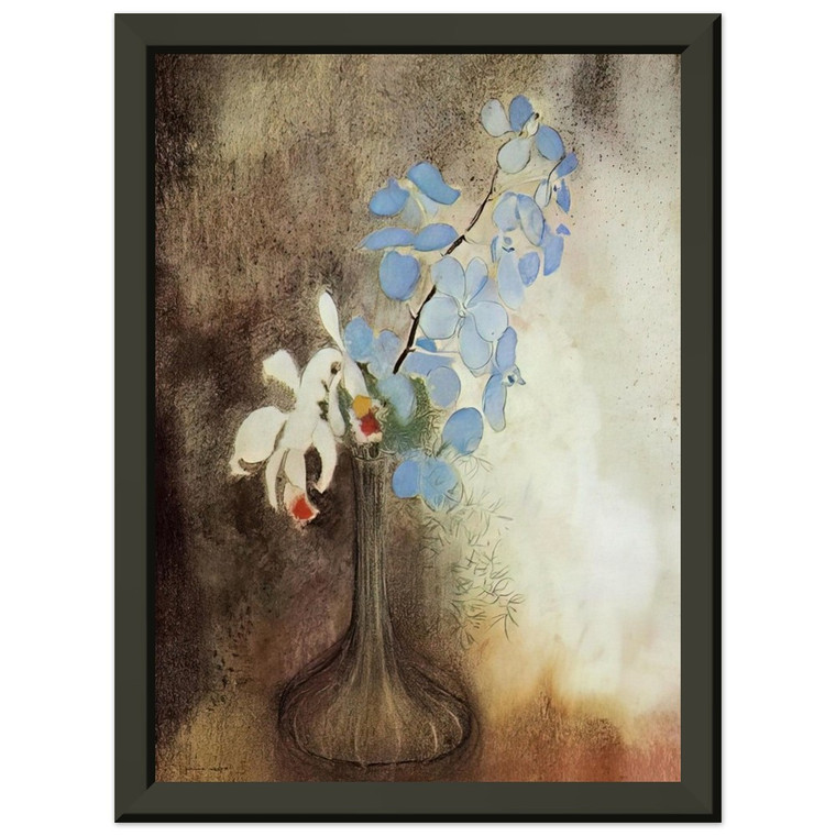 Odilon Redon  ORCHIDS Premium Metal Framed Art Print / Poster