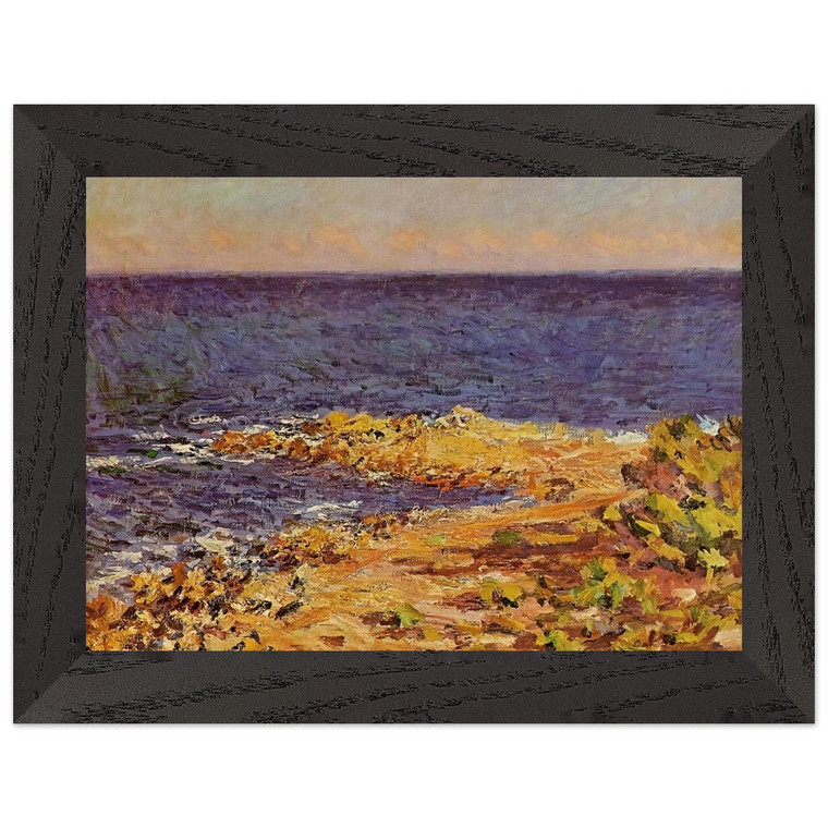 Claude Monet The Big Blue Mediterranean Antibes Premium Wood Framed Print