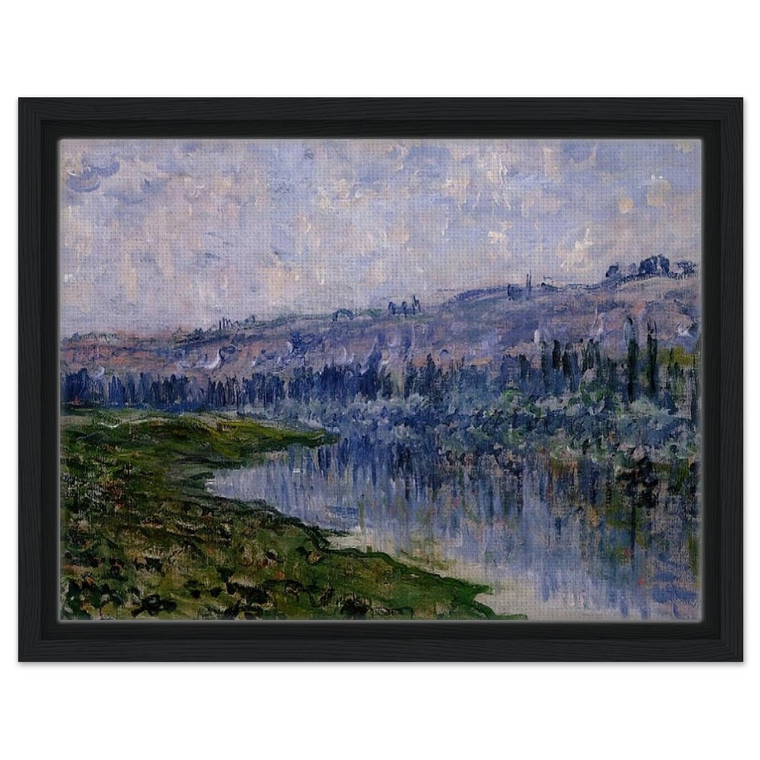 claude monet  The Seine and the Chaantemesle Hills Framed Canvas