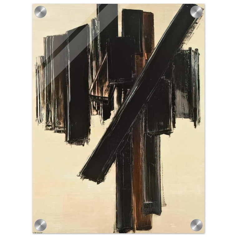 Pierre Soulages  Peinture 10 juin 1958  1958 Acrylic Print