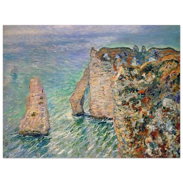 claude monet  The Rock Needle and the Porte dAval Wood Print