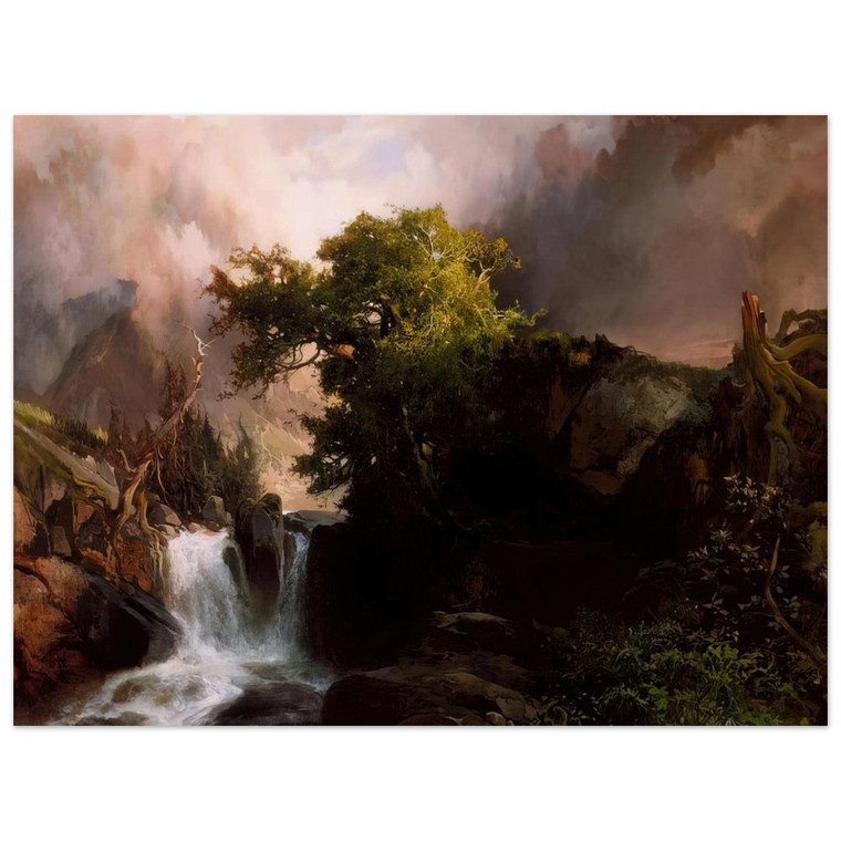 Thomas Moran  A Mountain Stream Aluminum Print