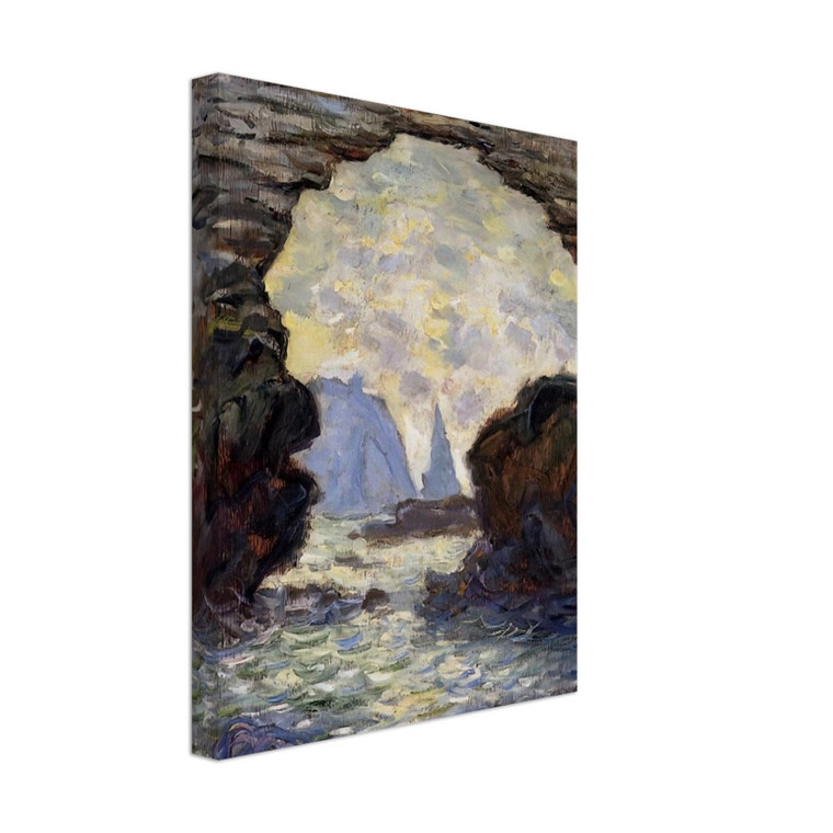 claude monet  The Rock Needle Seen through the Porte dAumont Canvas