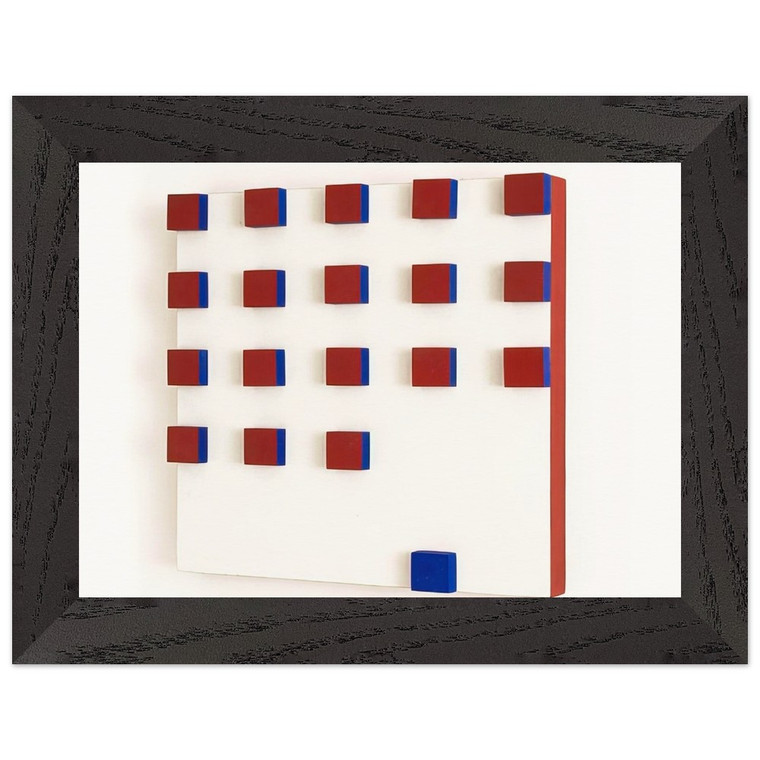 Lygia Pape Relief in Red and Blue 1956 Wooden Framed Print