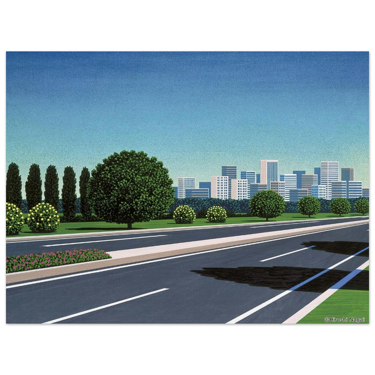 Hiroshi Nagai  City Highway Aluminum Print