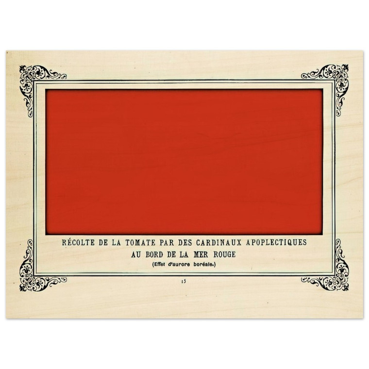 Alphonse Allais Cardinals Tomatoes Red Sea Aurora Borealis Wood Print