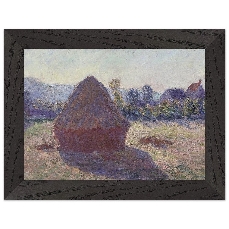 Claude Monet A Haystack in the Evening Sun Wood Framed Print/Poster