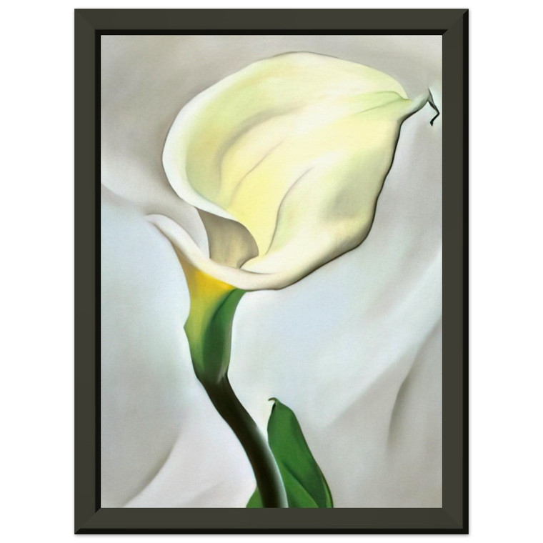 Georgia OKeeffe  Calla Lily Turned Away Premium Metal Framed Art Print / Poster