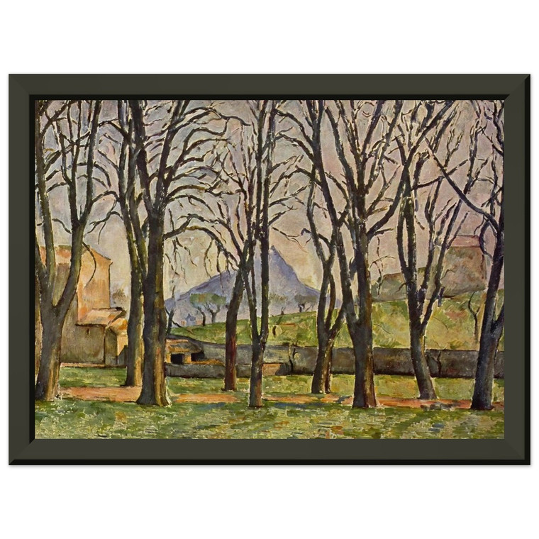 Cezanne Chestnut Trees Jas Bouffan Premium Metal Framed Art Print / Poster