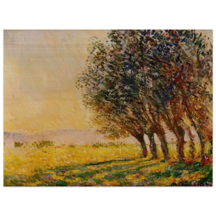claude monet  Willows at Sunset Wood Print