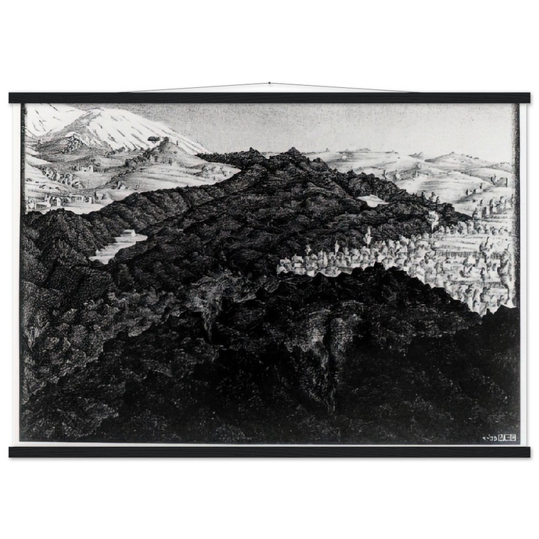 MC Escher  LAVA FLOW FROM ETNA Museum-Quality Matte Paper Poster with Hanger