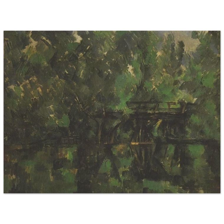 Paul Cezanne  Bridge over the pond Wood Print