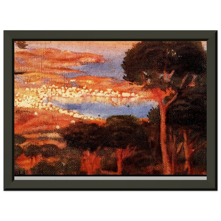 Salvador Dali Cadaques from Mount Pani Premium Metal Framed Art Print