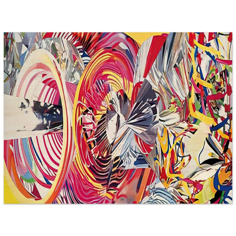 James Rosenquist  Stowaway Peers Out at the Speed of Light Wood Print