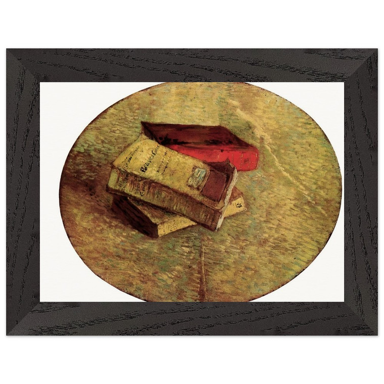 Vincent van Gogh Still Life with Three Books Wood Framed Print Poster