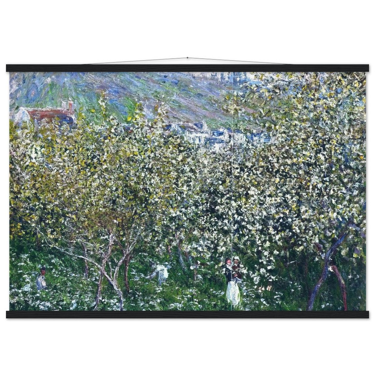 Monet Vetheuil Plum Trees Museum-Quality Matte Paper Poster with Hanger