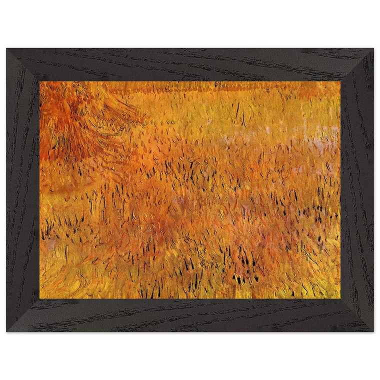 Vincent van Gogh Arles Wheat Fields Premium Wood Framed Art Print/Poster