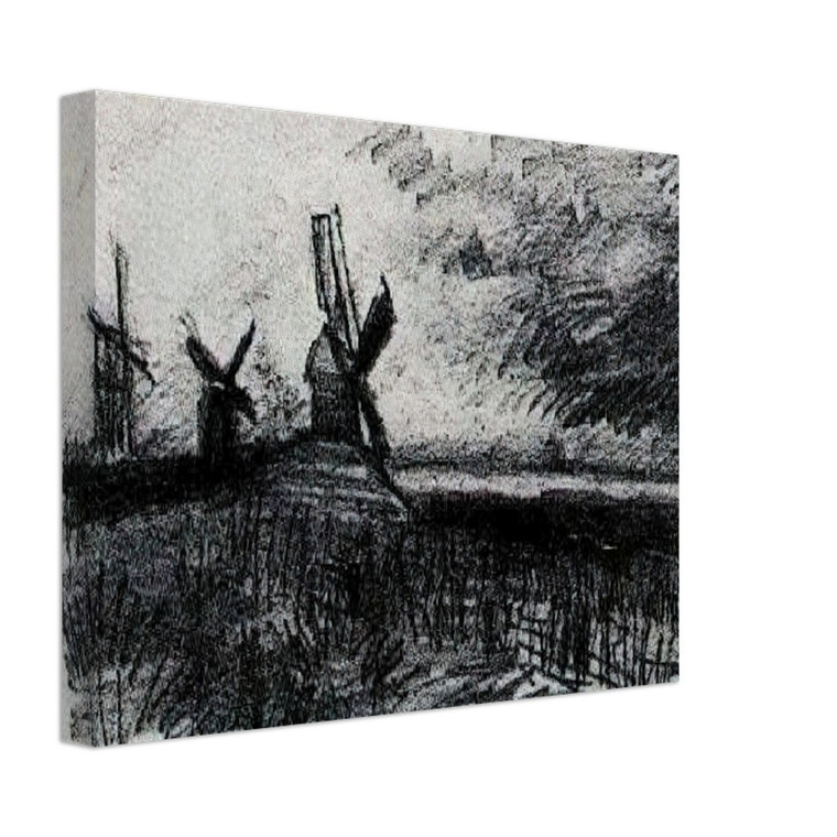 Vincent van Gogh  Windmills at Montmartre Canvas