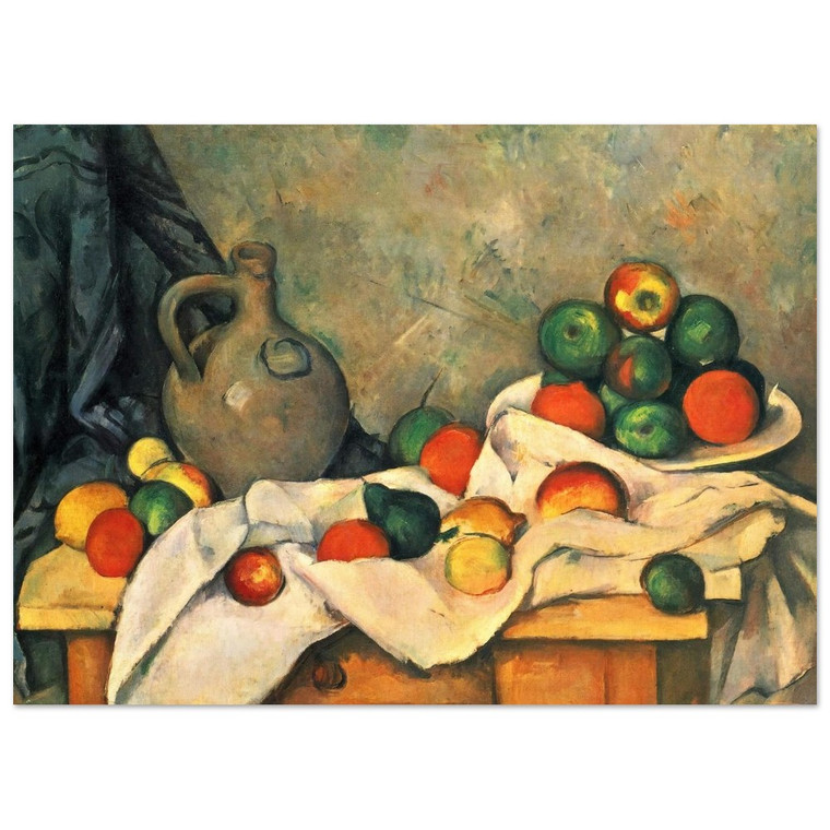 Paul Cezanne  Curtain Jug and Fruit Fine Art Poster / Art Print