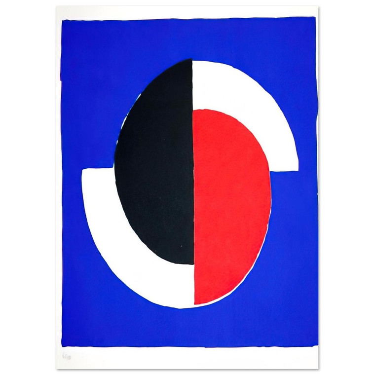 Sonia Delaunay  COMPOSITION RED BLUE BLACK WHITE Fine Art Poster / Art Print
