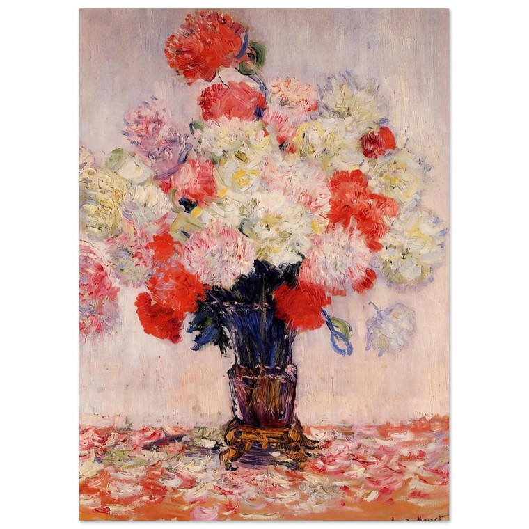 claude monet  Vase of Peonies N1 Fine Art Poster / Art Print