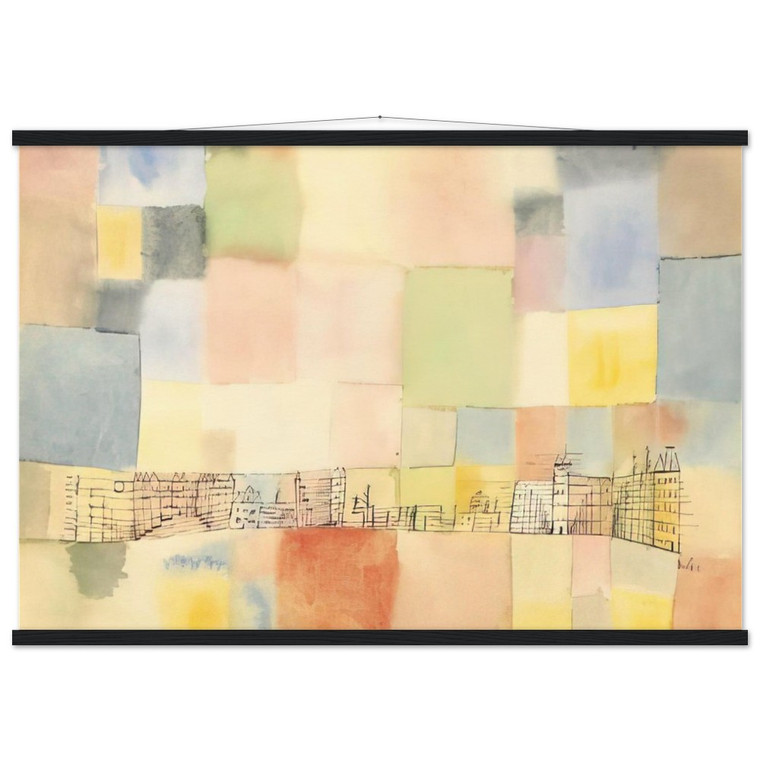 Klee Stadtteil 1928 Museum-Quality Matte Paper Poster with Hanger
