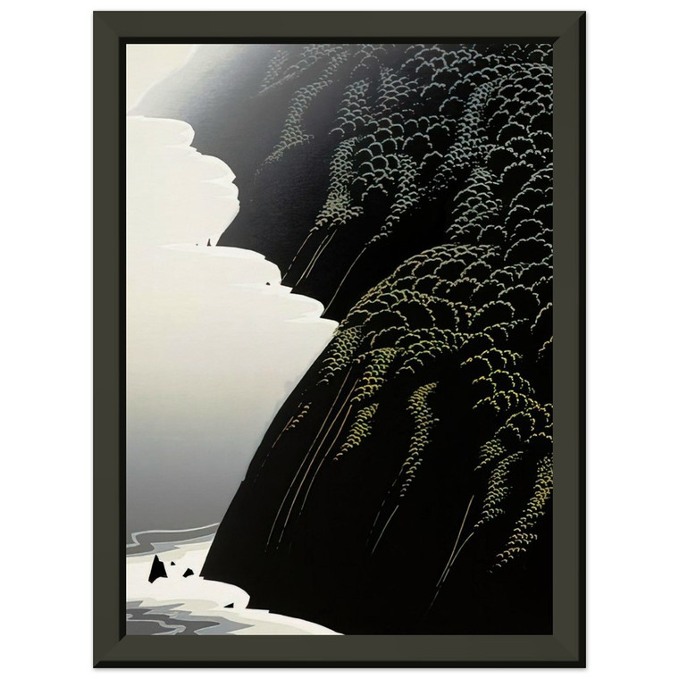 Eyvind Earle  California Coast Premium Metal Framed Art Print / Poster