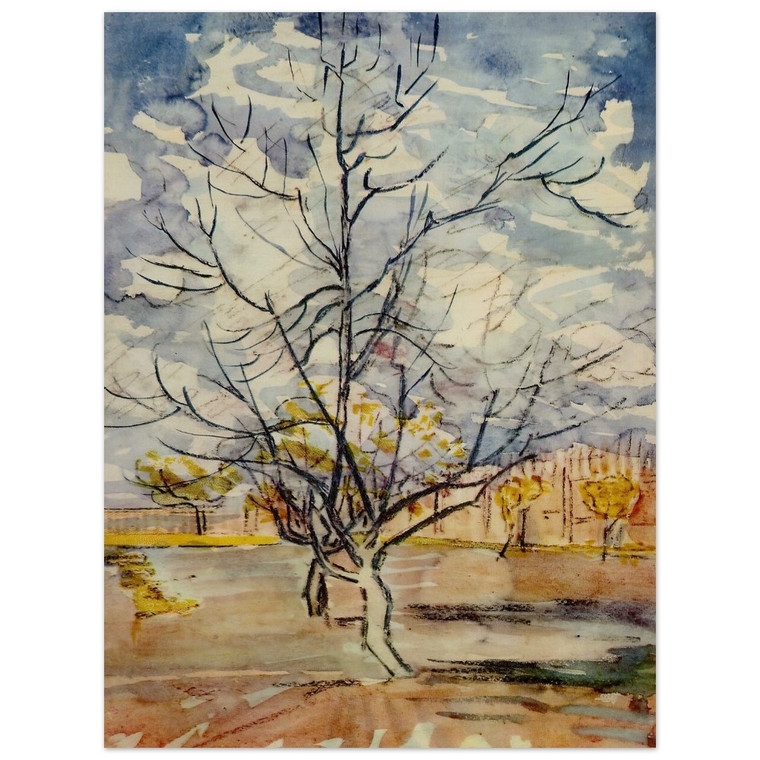 Vincent van Gogh  Pink Peach Trees Wood Print