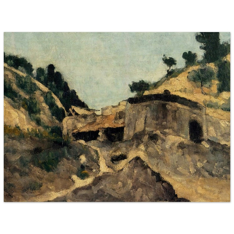 Paul Cezanne  Landscape with Watermill Wood Print