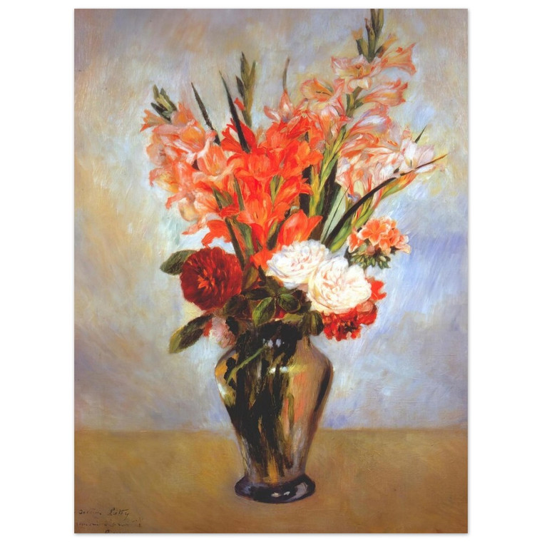 PierreAuguste Renoir  Gladioli Aluminum Print