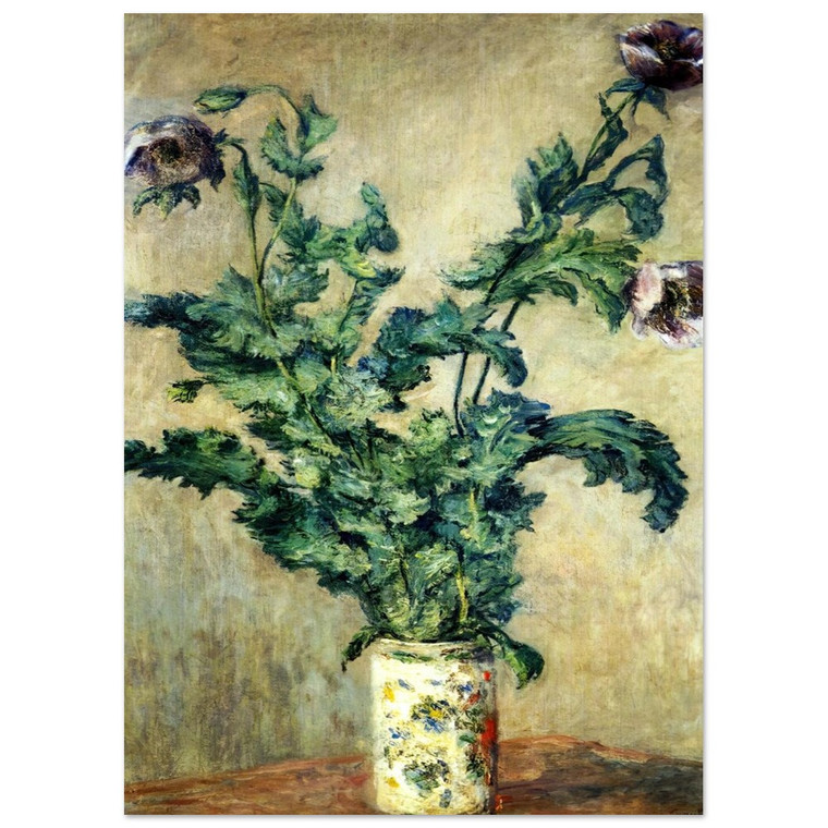 claude monet  Purple Poppies Fine Art Poster / Art Print