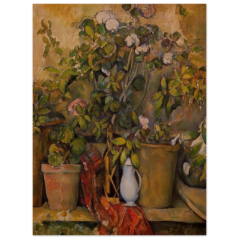 Paul Cezanne  Potted Plants Wood Print