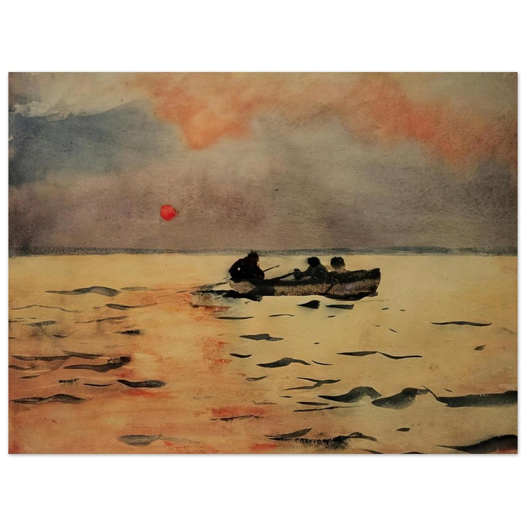 Winslow Homer  ROWING HOME Aluminum Print