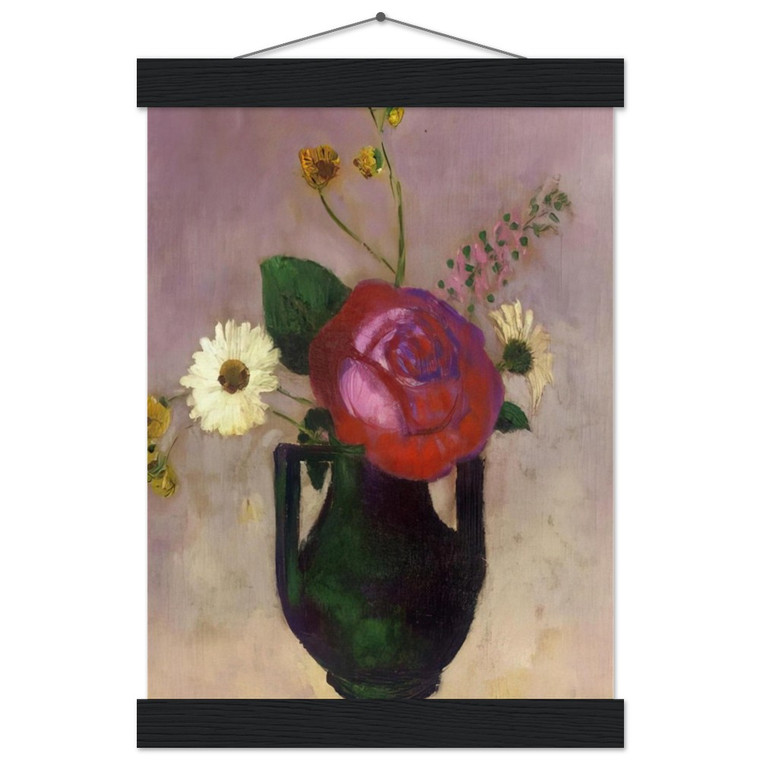 Odilon Redon  ROSE AND DAISY Museum-Quality Matte Paper Poster with Hanger
