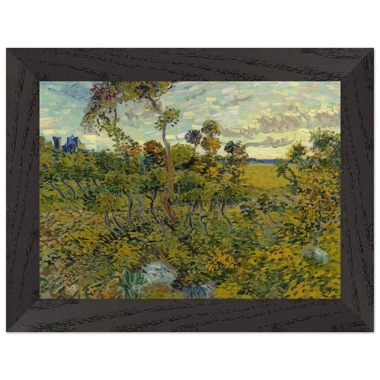 Vincent van Gogh  Sunset at Montmajour Premium Wooden Framed Art Print / Poster