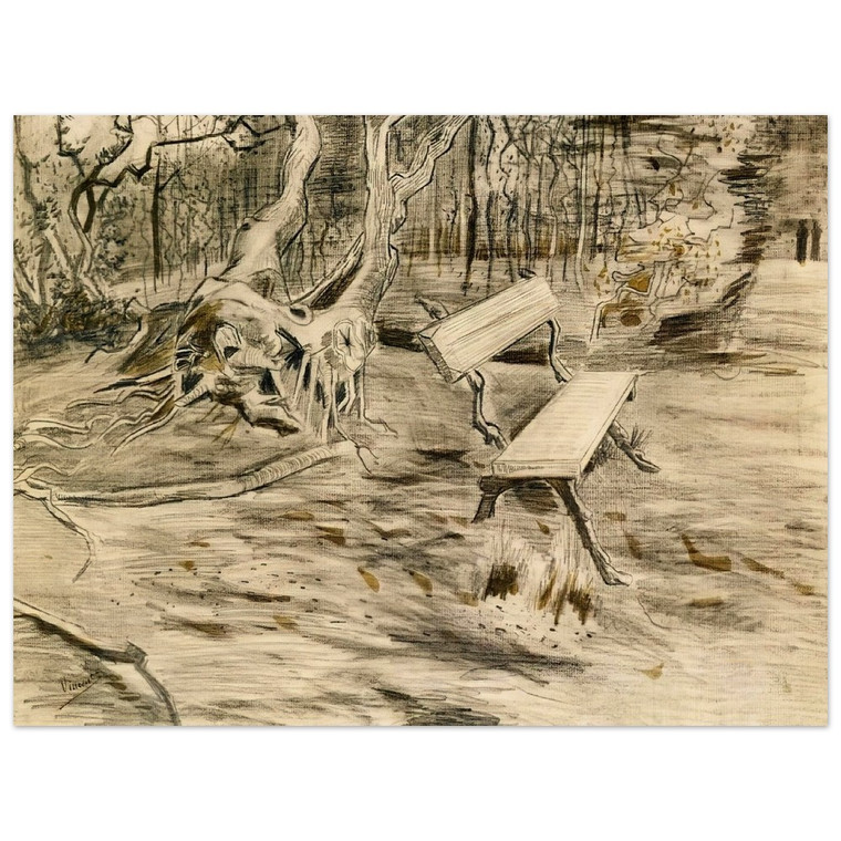 Vincent van Gogh  The Bench Wood Print