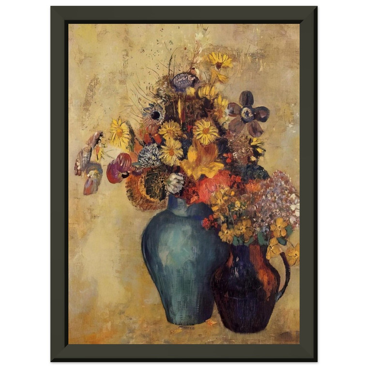 Odilon Redon  FLOWERS 1 Premium Metal Framed Art Print / Poster