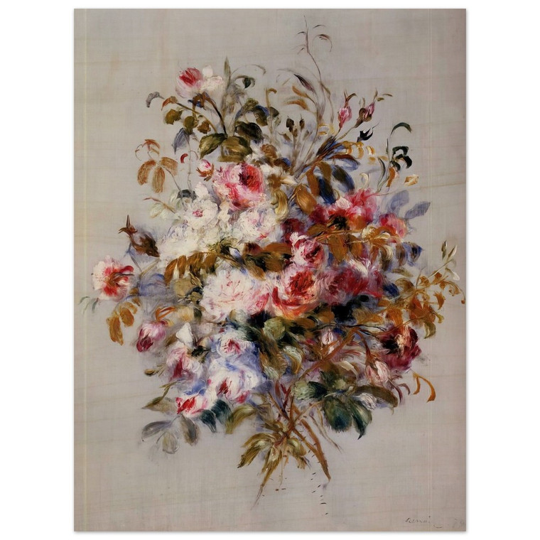 PierreAuguste Renoir  A Bouquet of Roses Wood Print