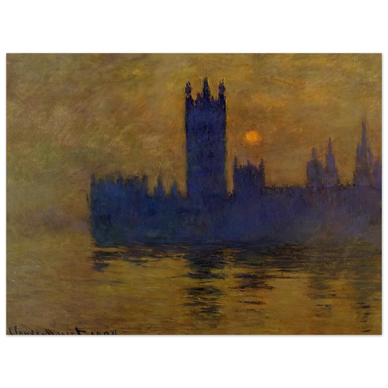 claude monet  Houses of Parliament Sunset 02 Wood Print