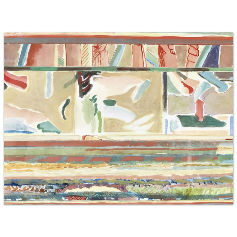 Menez  Paisagem II Portalegre tapestry card  Lyrical Abstraction Aluminum Print