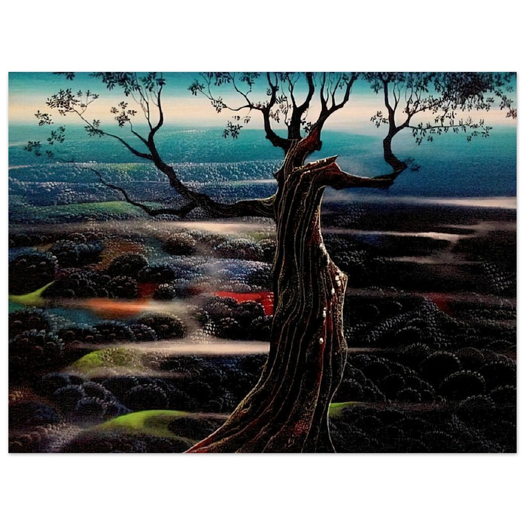 Eyvind Earle  Wild Valley Wood Print