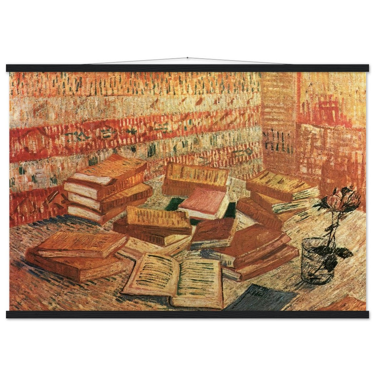 Van Gogh Still Life French Novels Rose Museum Quality Matte Paper Poster Hanger