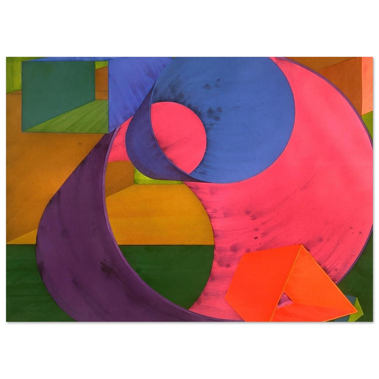 Al Held  Indigo Fine Art Poster / Art Print