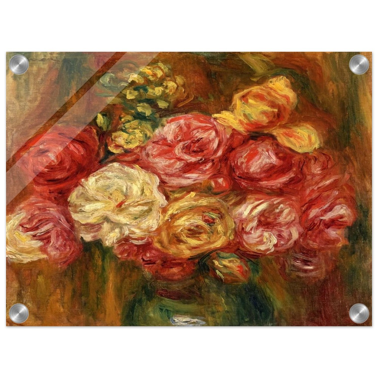 PierreAuguste Renoir  Bouquet of Roses in a Green Vase Acrylic Print