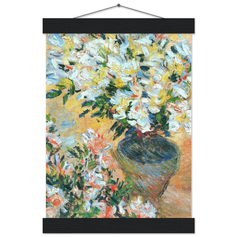 Claude Monet White Azaleas in a Pot Matte Poster with Hanger