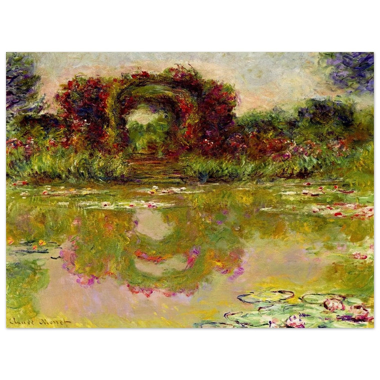claude monet  Rose Arches at Giverny Wood Print
