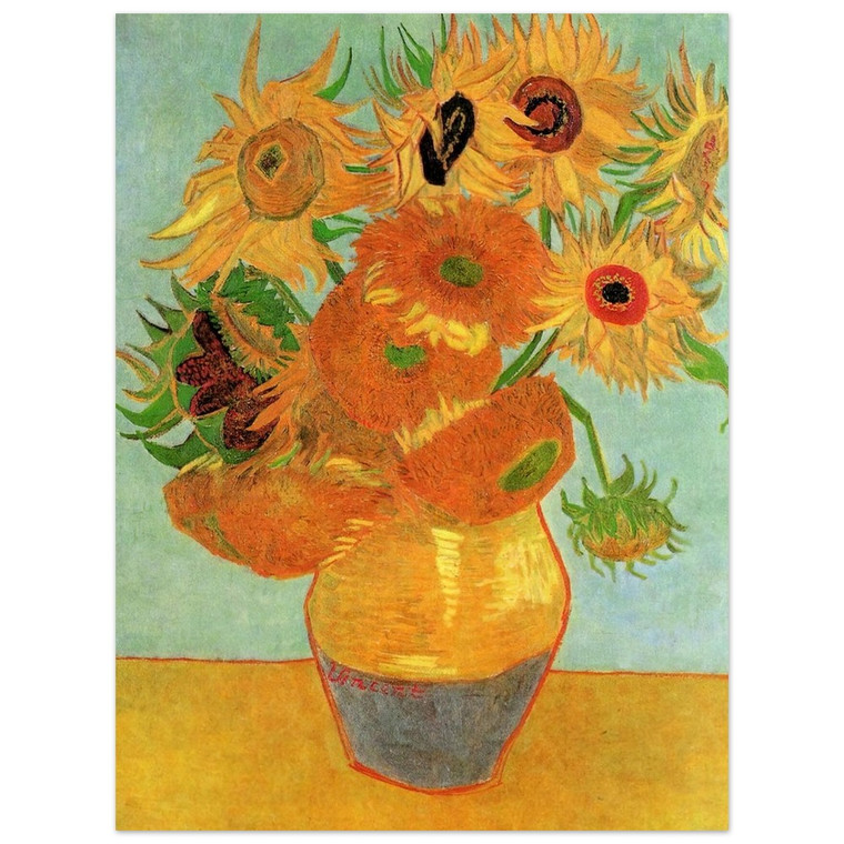 Vincent van Gogh  Still Life Vase with Twelve Sunflowers Aluminum Print